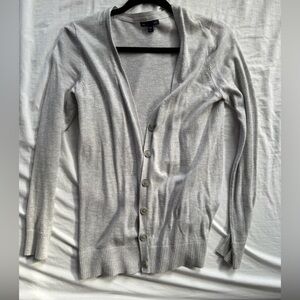 Light Gray Button-Up Cardigan